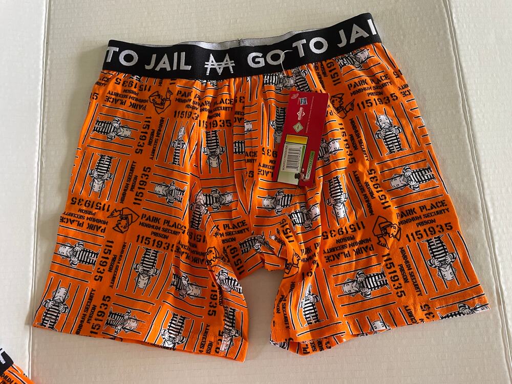 Monopoly Go To Jail  Men’s Boxer Brief Lounge Wear Underwear Size  L NWT